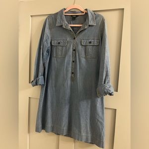 JCrew Chambray Dress Sz L